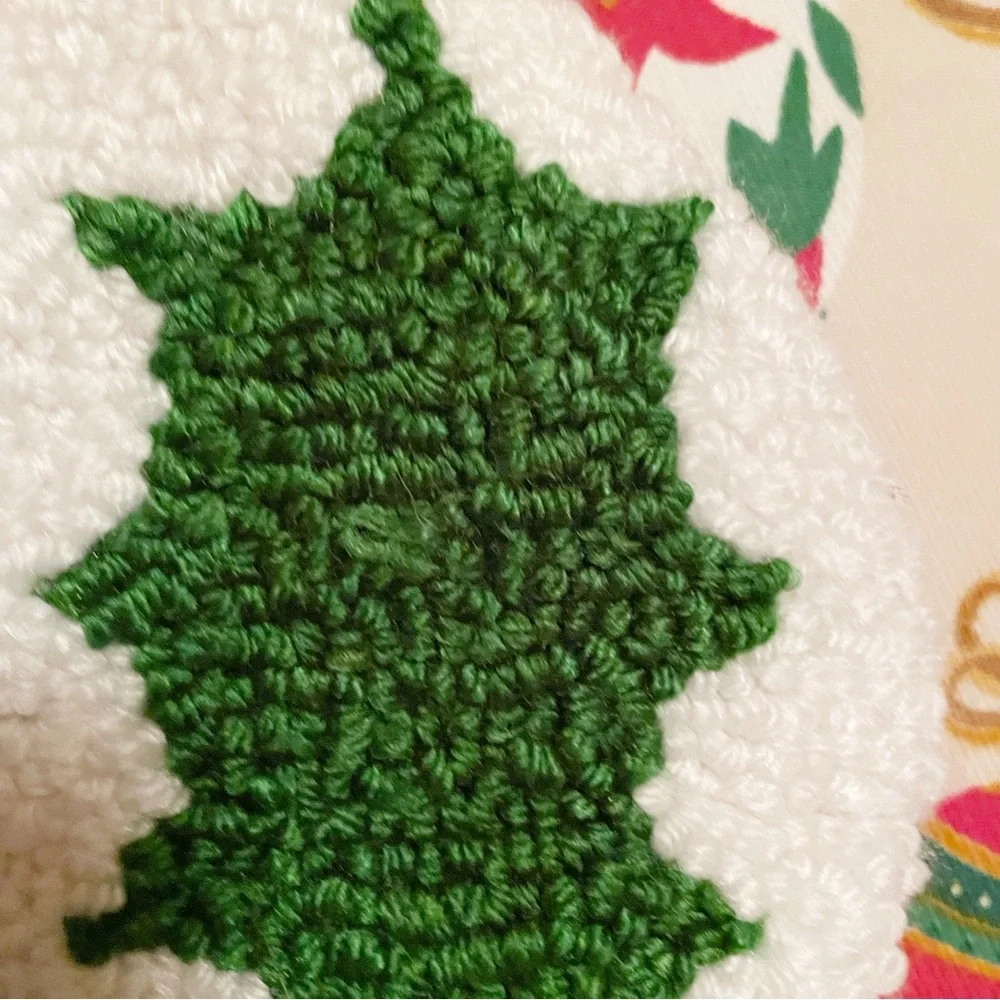 Pier 1 Imports Nutcracker Christmas Holiday Stocking Hooked Rug Yarn 3D Hat 19